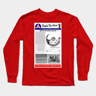 Civil Defence Poster - The Thing From Another World Long Sleeve T-Shirt